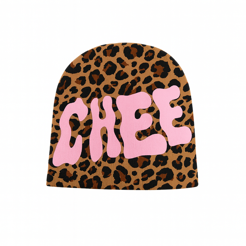 Chee Beanie - Leopard/Pink